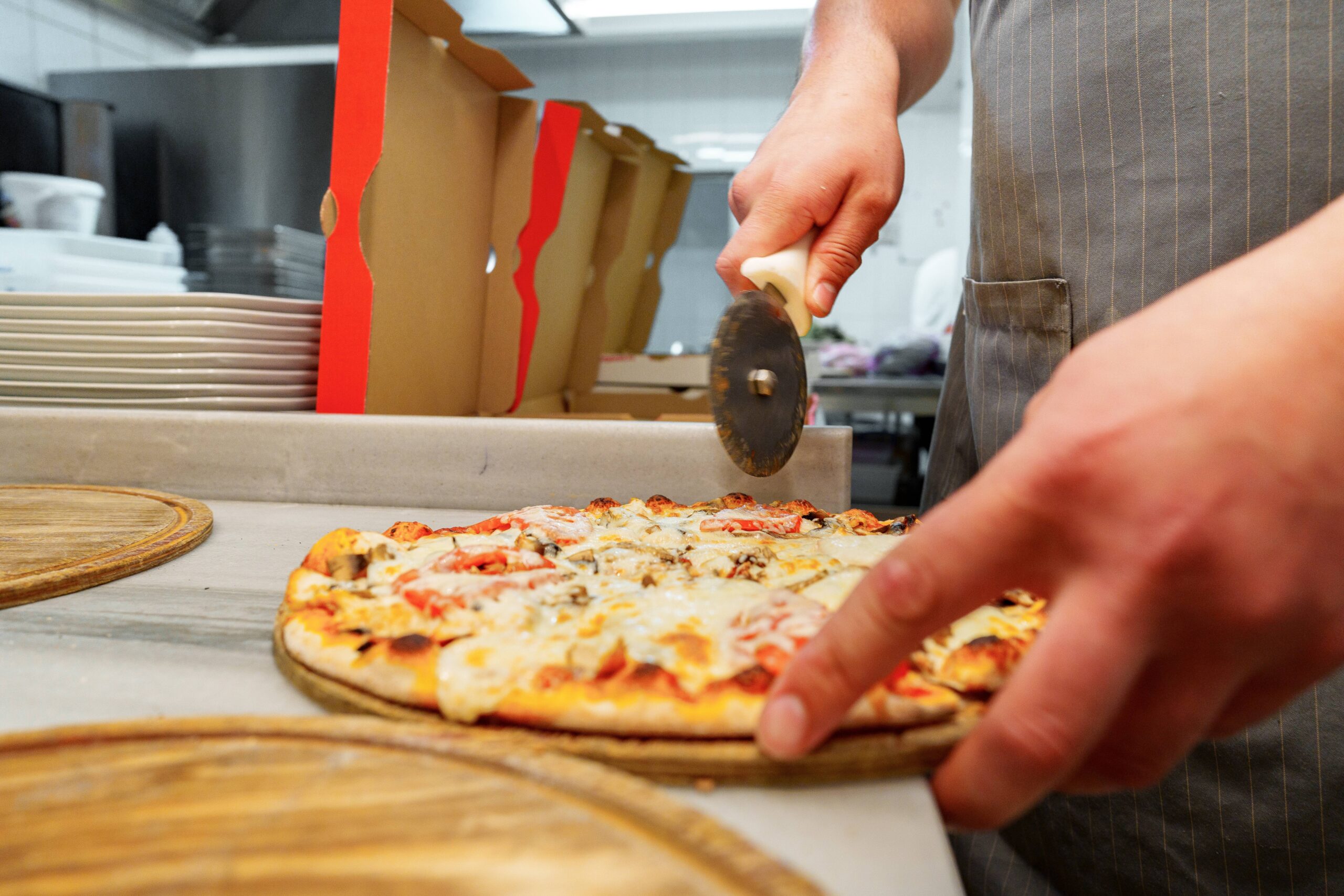 Service goût pizza