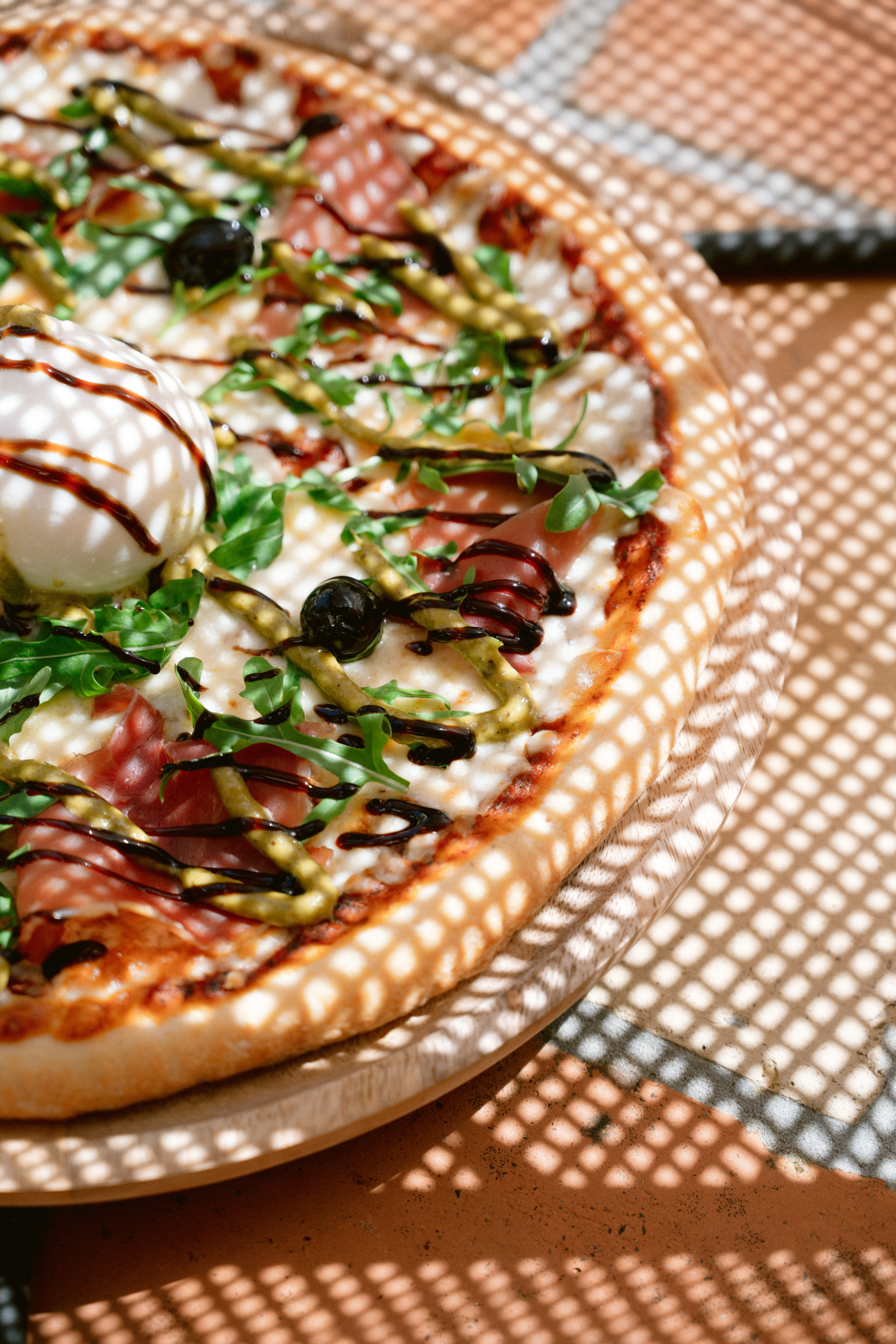 les pizza pistache burrata de Tutti
